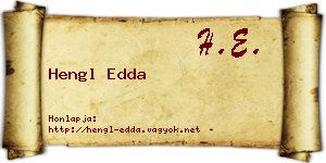 Hengl Edda névjegykártya
